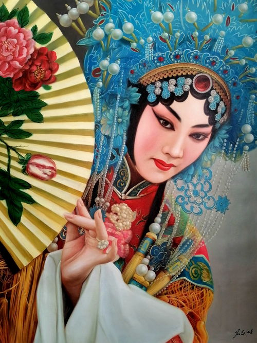 油画戏曲人物大家刘用华 建党100周年油画精品展 精品赏析