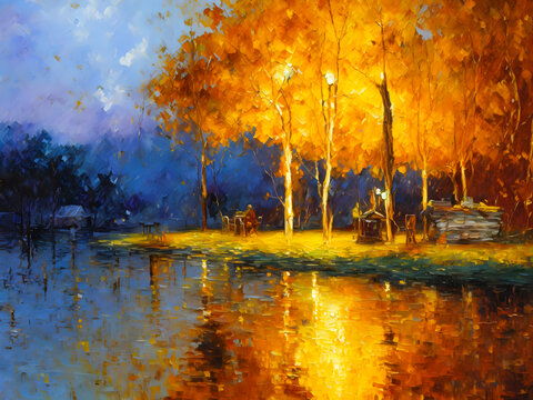 欧式风景油画,美术绘画,其他设计,设计模板,汇图网