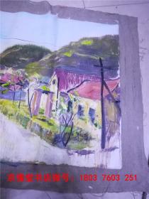 一幅精品布面无款写生老油画 95×72厘米的艺术情怀